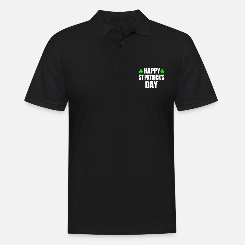 happy st patrick's day - Polo Homme - noir