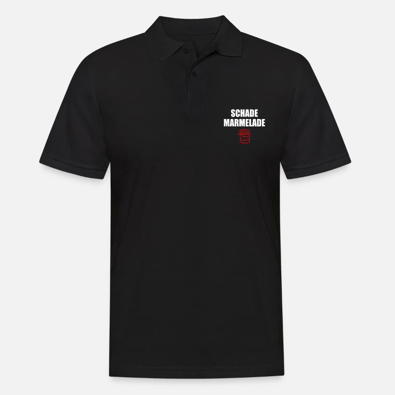 Schade Marmelade - Männer Poloshirt - Schwarz