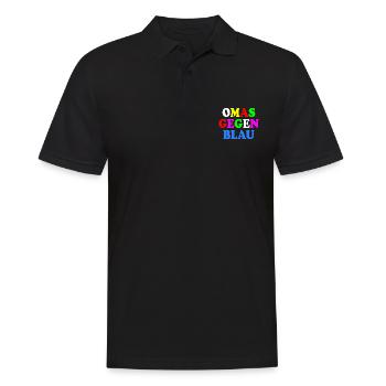 Omas gegen blau - Männer Poloshirt - Schwarz - Vorne - Kai (181cm)