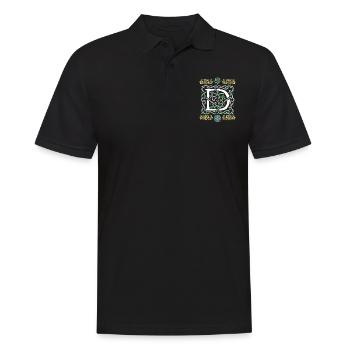 D - Men's Polo Shirt - black - Front - Kai (181cm)