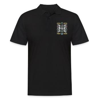 H - Men's Polo Shirt - black - Front - Kai (181cm)