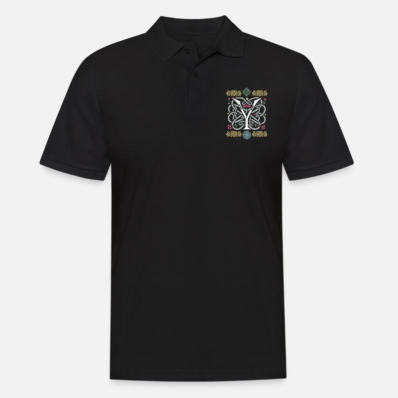 Y - Männer Poloshirt - Schwarz