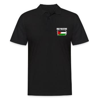 Free palestine - Polo Homme - noir - Devant - Kai (181cm)