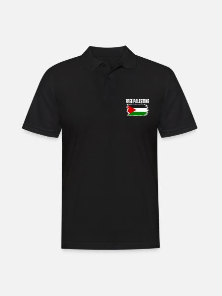 Free palestine - Herre poloshirt - sort
