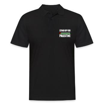 stand up for palestine - Männer Poloshirt - Schwarz - Vorne - Kai (181cm)