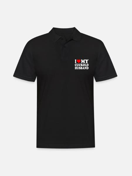 i love my cuckold husband - Men's Polo Shirt - black
