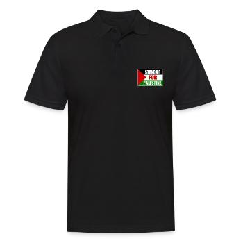 stand up for palestine - Männer Poloshirt - Schwarz - Vorne - Kai (181cm)