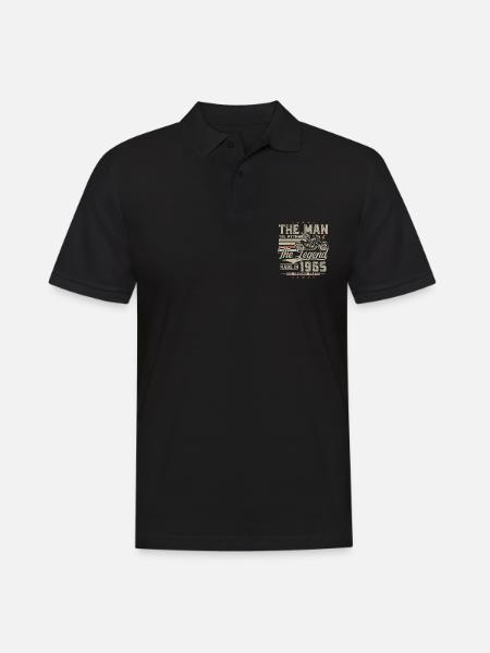 1965 homme mythe légende moto motard - Polo Homme - noir