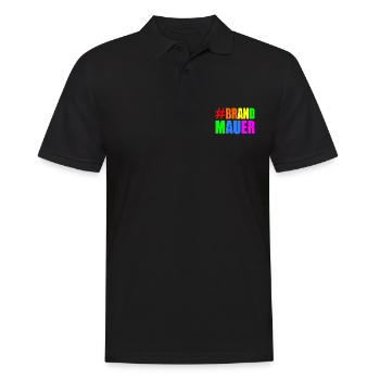 brandmauer - Männer Poloshirt - Schwarz - Vorne - Kai (181cm)