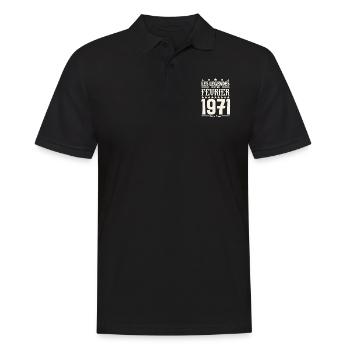 cadeau d'anniversaire Février 1971. février 1971. - Polo Homme - noir - Devant - Kai (181cm)
