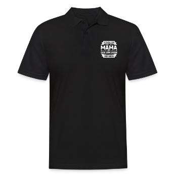 Du machst einen tollen Job Mama Muttertag . - Männer Poloshirt - Schwarz - Vorne - Kai (181cm)