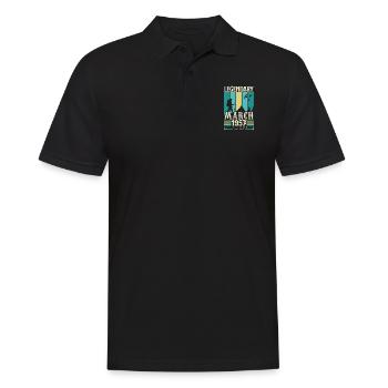 März 1957 Geburtstag, März 1957 Vintage-Geschenk. - Männer Poloshirt - Schwarz - Vorne - Kai (181cm)