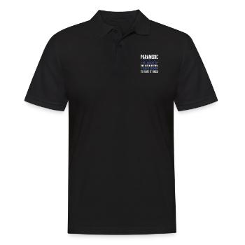 Notfallsanitäter Paramedic Rettungskraft Sanitäter - Men's Polo Shirt - black - Front - Kai (181cm)