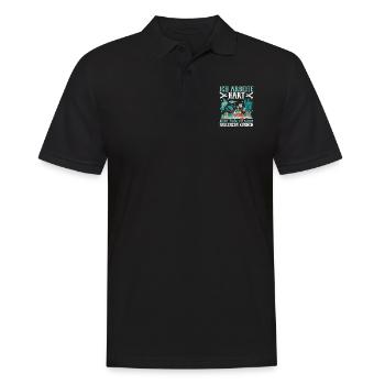 Gartenarbeit im Schrebergarten Blumen Gärtnerin - Männer Poloshirt - Schwarz - Vorne - Kai (181cm)