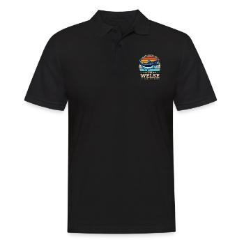 Wels Angeln Norwegen Angelköder Fischerboot - Männer Poloshirt - Schwarz - Vorne - Kai (181cm)