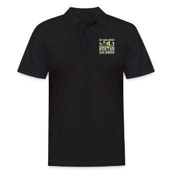 Landwirt Hektar Traktorfahrer Kuhbauer Acker - Männer Poloshirt - Schwarz - Vorne - Kai (181cm)