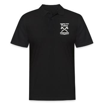 Outils d’arboriste Équipement de bûcheron Barils en bois - Polo Homme - noir - Devant - Kai (181cm)