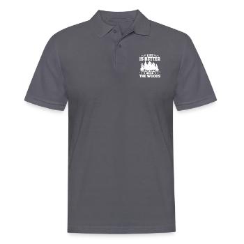Nature Lovers Forest Walk Mountaineer Baumlie - Men's Polo Shirt - charcoal grey - Front - Nico (186cm)