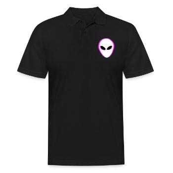 Aliens Alien Head - Men's Polo Shirt - black - Front - Kai (181cm)