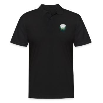 Running is My Therapy – Laufen in der Natur - Männer Poloshirt - Schwarz - Vorne - Kai (181cm)