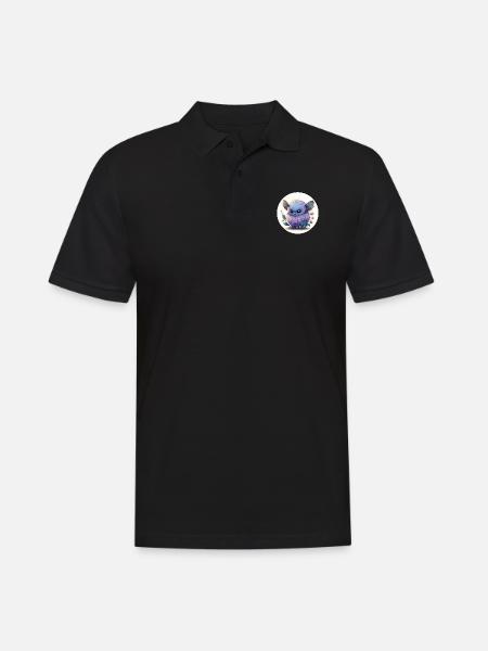 Cute and fantasy animal - Men's Polo Shirt - black