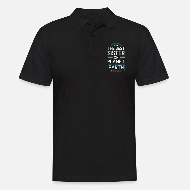 Beste Schwester Spruch - Männer Poloshirt - Schwarz