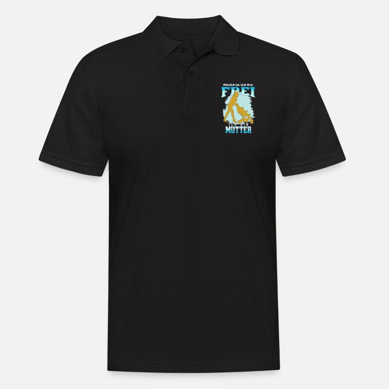 Mutter hat es Eilig - Männer Poloshirt - Schwarz
