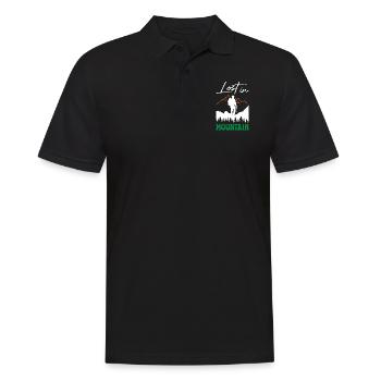 Perdu dans la randonnée en montagne - Polo Homme - noir - Devant - Kai (181cm)
