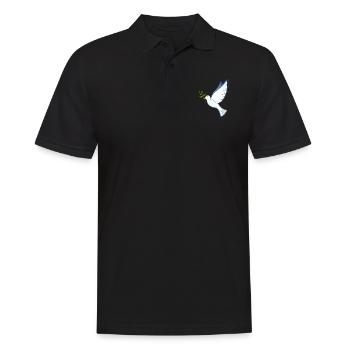 Belle colombe blanche - Polo Homme - noir - Devant - Kai (181cm)