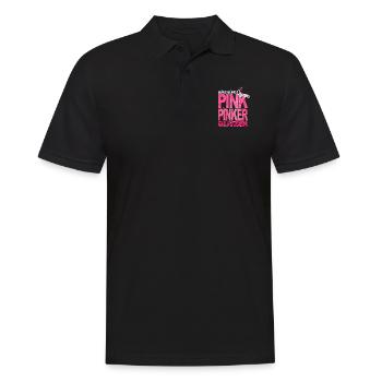 Bling Queen Pink Glitzer Prinzessin Geburtstag - Männer Poloshirt - Schwarz - Vorne - Kai (181cm)