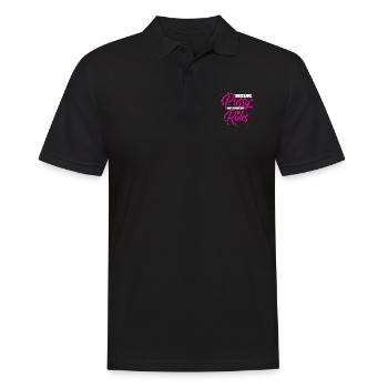 J’ai la chatte je fais les règles Mme droite - Polo Homme - noir - Devant - Kai (181cm)