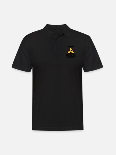Attention: Radioactivity - Men's Polo Shirt - black