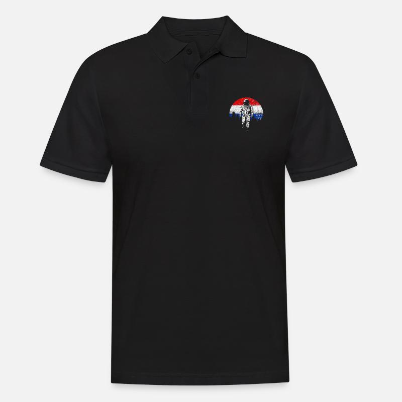 Niederlande - Männer Poloshirt - Schwarz