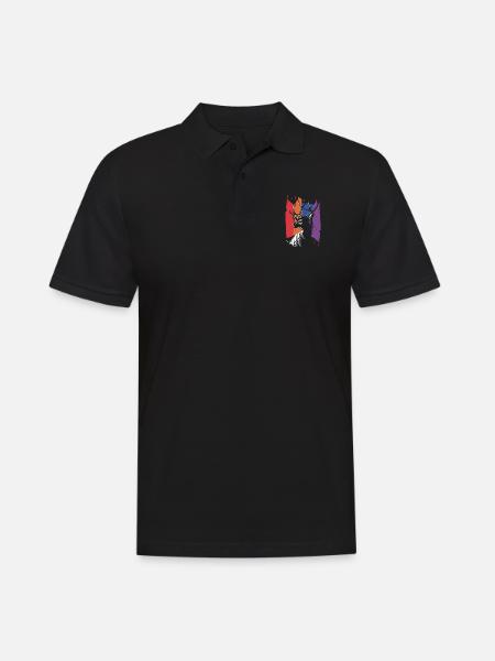 cerf - Polo Homme - noir