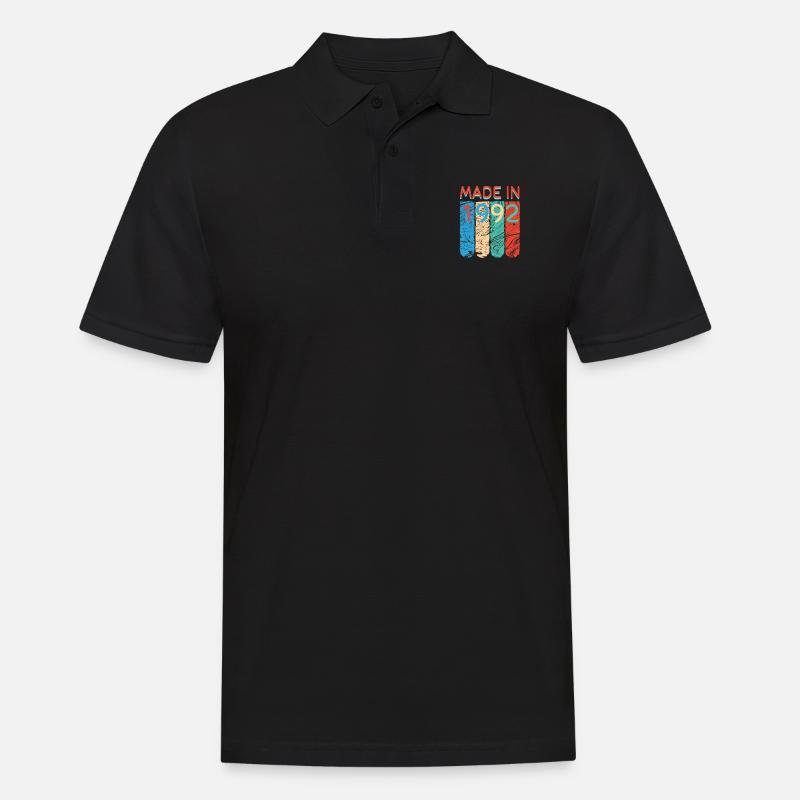 Made in 1992 - Männer Poloshirt - Schwarz