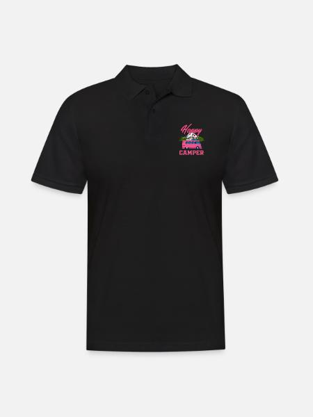 Happy camper - Men's Polo Shirt - black