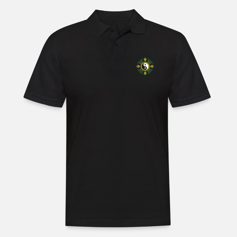 Yin yang - Männer Poloshirt - Schwarz