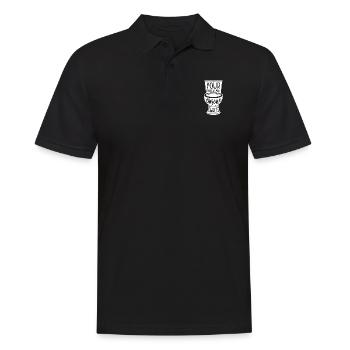 Klo | Thron Geschenk Lustig König - Männer Poloshirt - Schwarz - Vorne - Kai (181cm)