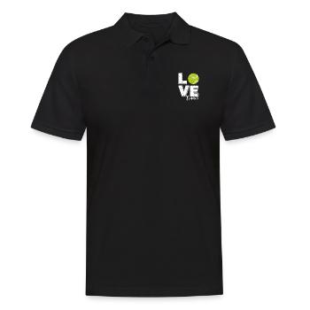 J'adore le Tennis Tennis Ball LOVE TENNIS - Polo Homme - noir - Devant - Kai (181cm)