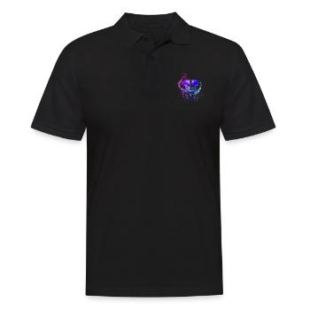 Furry DJ Cat In Neon Lights - Männer Poloshirt - Schwarz - Vorne - Kai (181cm)