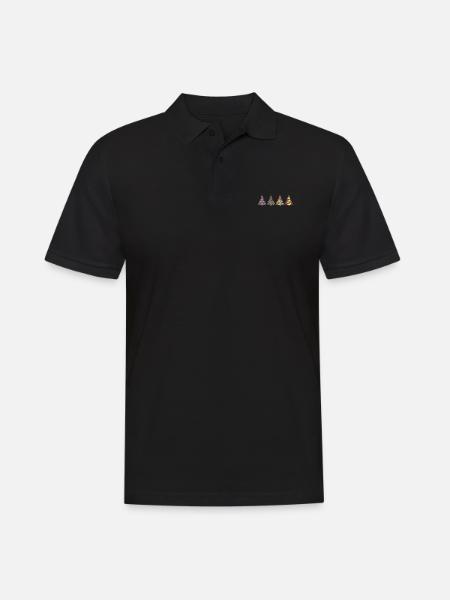 Ugly Christmas Weihnachtsbäume Geschenk - Männer Poloshirt - Schwarz
