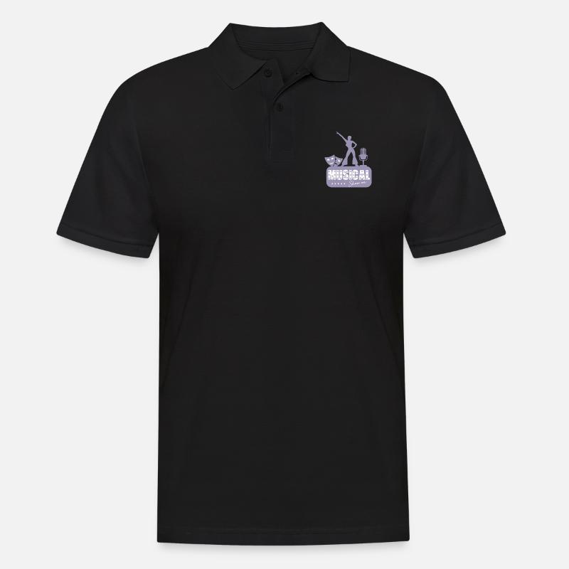 Musical Voice Act Dance - Männer Poloshirt - Schwarz