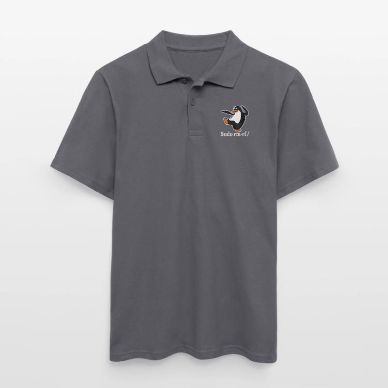 Tux Linux Pinguin Sudo Rm Rf | Computerfreak Hack Männer Poloshirt