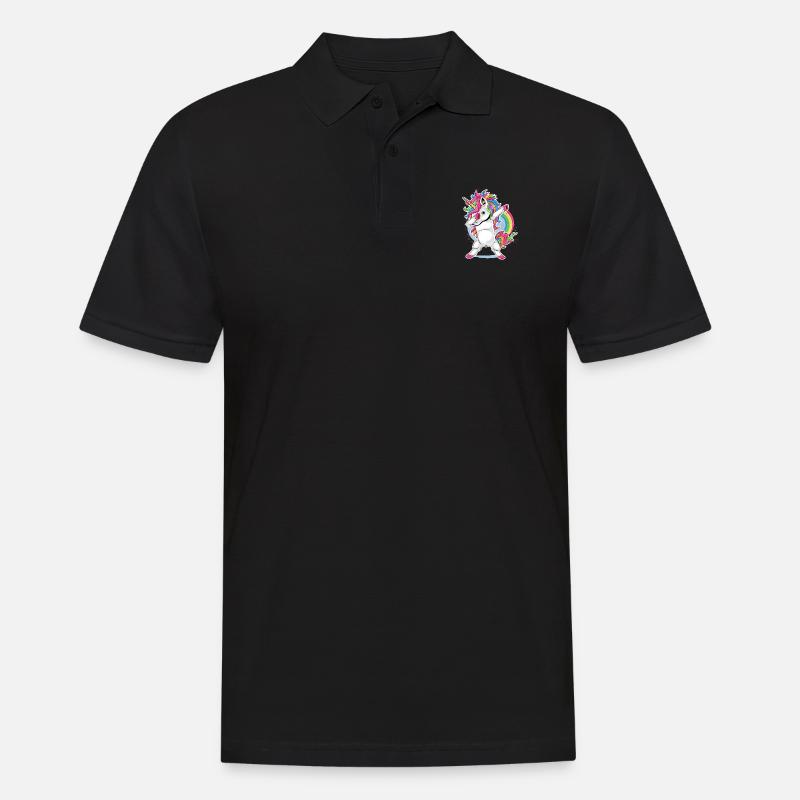 Einhorn Comic Dapping - Polo Homme - noir
