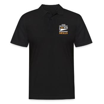 Holzarbeiter Lustige Geschenkidee - Männer Poloshirt - Schwarz - Vorne - Kai (181cm)