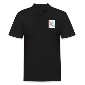 Rock & Roll - Männer Poloshirt - Schwarz - Vorne - Kai (181cm)