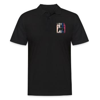 Level 8 freigeschaltet Gaming Geburtstag 8 Jahre - Männer Poloshirt - Schwarz - Vorne - Kai (181cm)