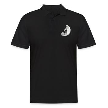 Boulderer Climb Climbing Woman Climber - Men's Polo Shirt - black - Front - Kai (181cm)
