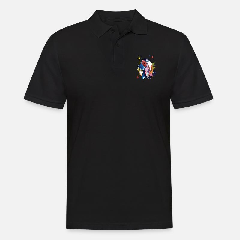 Cocker spaniel - bunte Illustration - Männer Poloshirt - Schwarz