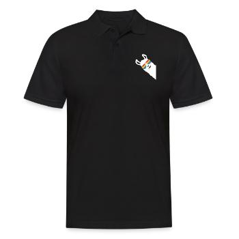 Regenbogen LGBT Lama Gay Pride Alpaka - Männer Poloshirt - Schwarz - Vorne - Kai (181cm)